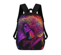 sinyumoney Rainbow Guitarist Backpack School Water Resistant Computer Rucksack for Men/Women 17inch