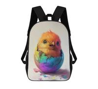 sinyumoney Rainbow Hatchling Backpack 3D Printed Children's School Backpack Kids Travel Backpacks High Capacity Book Bags Children's Backpack Rucksack 17inch