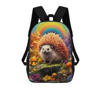 sinyumoney Rainbow Hedgehog Fantasy School Backpack Rucksack Casual Daypacks School Work Travel Bag for Men, Women & Teenage Boys 17inch