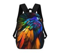 sinyumoney Rainbow Macaw Portrait Backpack School Bag Water Resistant Travel Backpack Computer Bag for Teenage Girls Boys Women Men 17inch