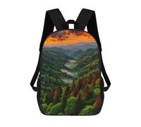 sinyumoney Rainbow Mountain Valley Kids Children School Backpack Bookbags Casual Travel Rucksack Boys Girls Large Capacity Daypack 17inch