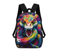 sinyumoney Rainbow Serpent Artwork Backpack School Backpack Kids School Bag Large Capacity Kids Backpack for School Rucksack 3D Book Bag Gifts for Kids 17inch