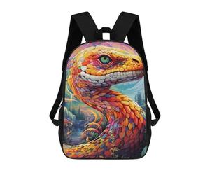 sinyumoney Rainbow Serpent in Fantasy Forest Kids Backpack, Backpack School Bag, Backpacks Kids School 3D Printed School Bags for Elementary And Middle School Students Teens Birthday Gift 17inch