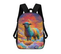 sinyumoney Rainbow Sheep in Space Children's Backpacks School Backpack 3D Printed for Kids Travel Rucksacks Book Bags Kids 17inch School Bag