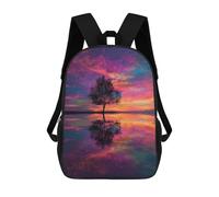 sinyumoney Rainbow Sky Reflections Backpack School Daypacks Business Backpack Water Resistant Bookbag for Camping Outdoor Adventures And Daily Travel 17inch