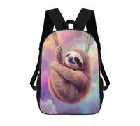 sinyumoney Rainbow Sloth Backpack School Bag High Secondary School Bags Casual Backpack for Campus Outdoor Travel Sports 17inch