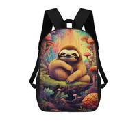 sinyumoney Rainbow Sloth Forest School Backpack Business Laptop Rucksack Bag Unisex Casual Daypack for Men, Women & Teenage Boys 17inch