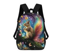 sinyumoney Rainbow Squirrel Fantasy Backpack School Rucksack Casual Daypacks School Work Travel Bag for Boys/Girls/Teenagers 17inch