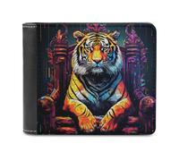 sinyumoney Rainbow Tiger Throne 3D Print Clutch Purse Safe Protection Card Slots Note Section Soft Convenient Wallets for Boys Girls 11.7cm*9.5cm