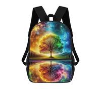 sinyumoney Rainbow Tree Cosmic Rucksack Daypacks Business Backpack Water Resistant Bookbag for Men/Women 17inch
