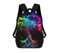 sinyumoney Rainbow Tree of Life -1 Kids Backpack,School Backpack Kids School Bag 3D Printed Cartoon Large Capacity Backpack for Kids Boys And Girls 17inch