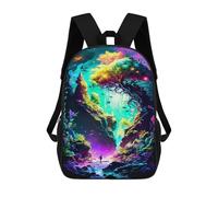 sinyumoney Rainbow Tree Portal Rucksack School Secondary High School College Backpack Travel for Camping Outdoor Adventures And Daily Travel 17inch