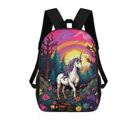sinyumoney Rainbow Unicorn Fantasy Forest School Backpack Business Laptop Rucksack Bag Unisex Casual Daypack for Men, Women & Teenage Boys 17inch