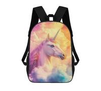 sinyumoney Rainbow Unicorn School Bag Bookbag 3D Printed Children's Backpacks for Kids Boy Girl Book Bags Kids School Bag Travel Rucksacks 17inch