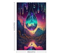 sinyumoney Raindrop Reflections A Dreamy Landscape Towels Large Ultra Soft Highly Beach Towel for Camping Vacation Gift 130cm*80cm