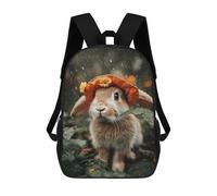 sinyumoney Rainy Day Bunny Adventure School Bags Computer Rucksack for School/Work/Travel for Camping Outdoor Adventures And Daily Travel 17inch