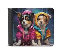 sinyumoney Rainy Day Pals 3D Print Clutch Purse Credit Card Holder Leather RFID Banknote Compartments Fashion Slim Wallets 11.7cm*9.5cm