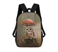 sinyumoney Rainy Forest Owl School Bags Lightweight Schoolbag Dayback Bookbag College for Boys/Girls/Teenagers 17inch