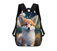 sinyumoney Rainy Fox Portrait Backpack School Rucksack Casual Daypacks School Work Travel Bag- Perfect for Travel, Work And Daily Use 17inch