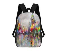 sinyumoney Rainy London Backpack School Daypacks Business Backpack Water Resistant Bookbag for Girls Boys Teenage 17inch
