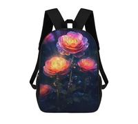 sinyumoney Rainy Ranunculus Flower Backpack School Bag Lightweight Airport College Students Back Pack for Men, Women & Teenage Boys 17inch