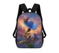 sinyumoney Rainy Sunset Butterflies Backpack School Bag Fashion Stationery Backpack Waterproof Casual Daypacks- Perfect for Travel, Work And Daily Use 17inch