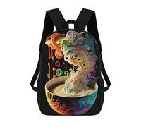 sinyumoney Ramen Japan Food Backpacks Children's Backpacks School Bag 3D Printed Children's School Backpack Fashion Travel Backpacks for Kids Elementary Middle School 17inch