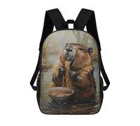 sinyumoney Ramen Spaghetti Beaver School Backpack Lightweight Airport College Students Back Pack for Teenage Girls Boys Women Men 17inch