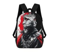sinyumoney Raptor T-rex Dinosaur King Children's 17 Inch School Backpack 3D Printed Anime Movies for Kids Travel Rucksacks Book Bags Kids School Bag