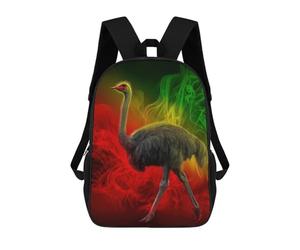 sinyumoney Rasta Ostrich Backpack School Rucksack Casual Daypacks School Work Travel Bag for Girl, Teen Girls 17inch