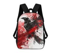 sinyumoney Raven Viking Children's Backpacks School Backpack 3D Printed Backpack for Kids Travel Rucksacks Book Bags Kids School Bag 17inch