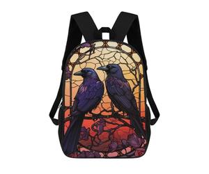 sinyumoney Ravens Huginn And Muninn Backpack School Bag Water Resistant Computer Rucksack for Campus Outdoor Travel Sports 17inch