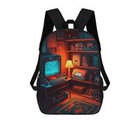 sinyumoney Real Arcade Gaming Backpacks Kids Student Schoolbag,3D Printed Backpacks,Elementary And Middle School Students Backpacks for Boys Girls 17inch