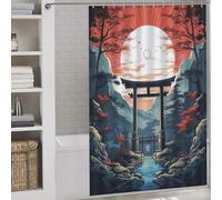 sinyumoney Realm of Illusions Shower Curtains Mould Proof Waterproof Polyester Fabric Decor Bath Curtains for Bathroom Wet Room 56.30x70.87Inch（143x180cm）