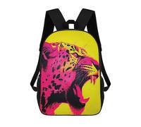 sinyumoney Red And Yellow Jaguar School Backpack Fashion Stationery Backpack Waterproof Casual Daypacks for Teenage Girls Boys Women Men 17inch