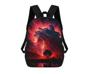 sinyumoney Red Apocalypse Storm School Bags Water Resistant Travel Backpack Computer Bag for Campus Outdoor Travel Sports 17inch