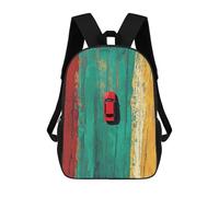 sinyumoney Red Car on Colorful Road School Bags Rucksack Casual Daypacks School Work Travel Bag for Teenage Girls Boys Women Men 17inch