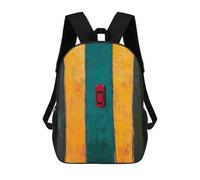 sinyumoney Red Car on Yellow Road Backpack School Bag High Secondary School Bags Casual Backpack - Perfect for Travel, Work And Daily Use 17inch