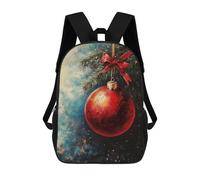 sinyumoney Red Christmas Ornament School Backpack Daypacks Business Backpack Water Resistant Bookbag for Men/Women 17inch