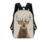 sinyumoney Red Deer in Winter 17inch School Bag 3D Printed Children's School Backpack Casual Fashion Travel Backpacks for Kids School Students