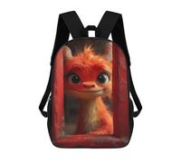 sinyumoney Red Dragon Peeking Through Door Children's Backpacks School Backpack 3D Printed for Kids Travel Rucksacks Book Bags Kids 17inch School Bag