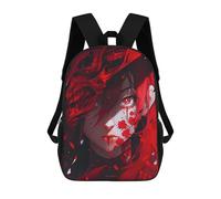 sinyumoney Red Dragon's Eye Children's Backpack, Schoolbag Large Capacity Students Bookbag Rucksack Knapsack for Boys Girls Adults Teen 17inch
