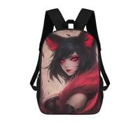 sinyumoney Red-Eyed Fox Fantasy Artwork Backpack School Rucksack Casual Daypacks School Work Travel Bag for Men, Women & Teenage Boys 17inch