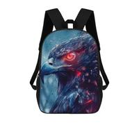 sinyumoney Red Eyed Hawk School Backpack Rucksack Casual Daypacks School Work Travel Bag for Camping Outdoor Adventures And Daily Travel 17inch