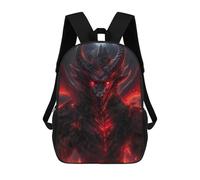 sinyumoney Red Fiery Evil Dragon Ronaldo Backpack, Children's Backpack, Student School Bag, Book Bag, 3D Printed School Bag For Boys And Girls, 17inch