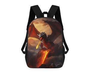 sinyumoney Red Fire Elder Dragon School Bags Water Resistant School Bag Business Backpack - Perfect for Travel, Work And Daily Use 17inch