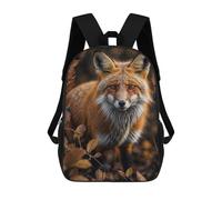 sinyumoney Red Fox in Autumn Backpacks 3D Printed Kids School Backpack School Bag Fashion Rucksacks for Boys Elementary And Middle School Students 17inch