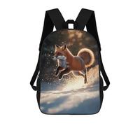 sinyumoney Red Fox Leaping in Snow Backpack School Travel College Rucksack Backpacks for Men, Women & Teenage Boys 17inch