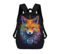 sinyumoney Red Fox Potrait Abstract Backpacks 3D Printed 17inch Kids School Backpack Outdoor Casual Daypack Casual Travel Bags for Middle School Students
