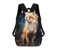 sinyumoney Red Fox Watercolor School Backpack School Secondary High School College Backpack Travel for Men/Women 17inch